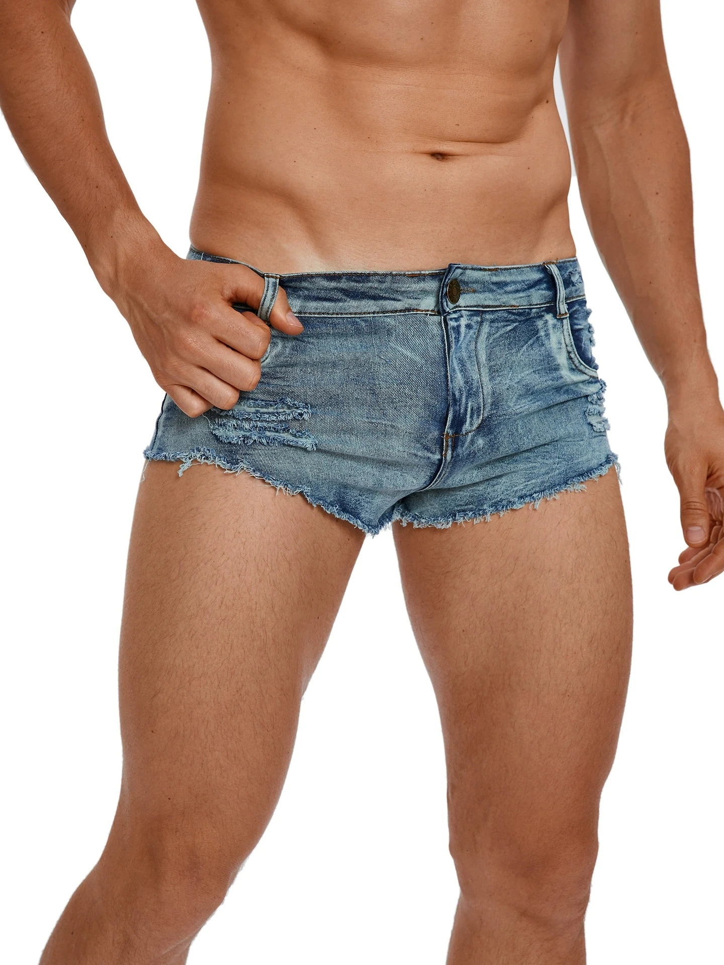 Men'S Fashion Color - Men's Low Waist Jeans Shorts Fashion