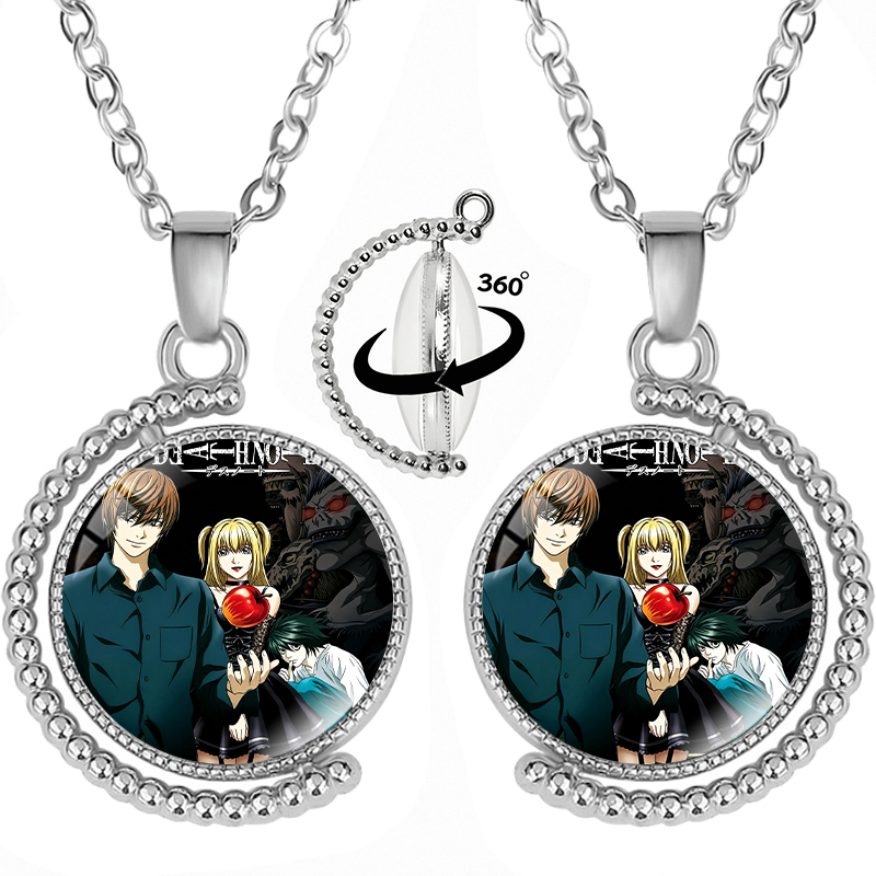 Men'S Fashion Looks - Death Note Fashion Rotatable Necklace for