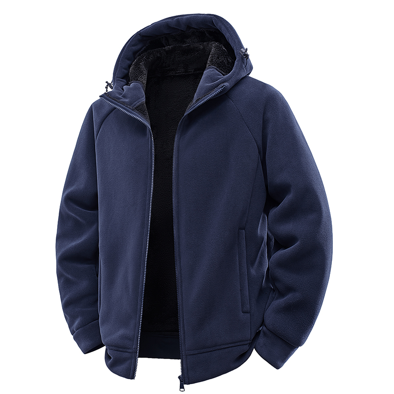 Thick Polar Fleece Jacket Men  - огляд і ціна Windbreaker Men Zip