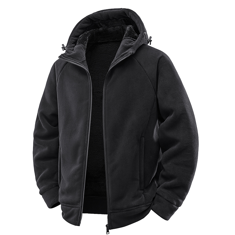 Thick Polar Fleece Jacket Men  - огляд і ціна Windbreaker Men Zip