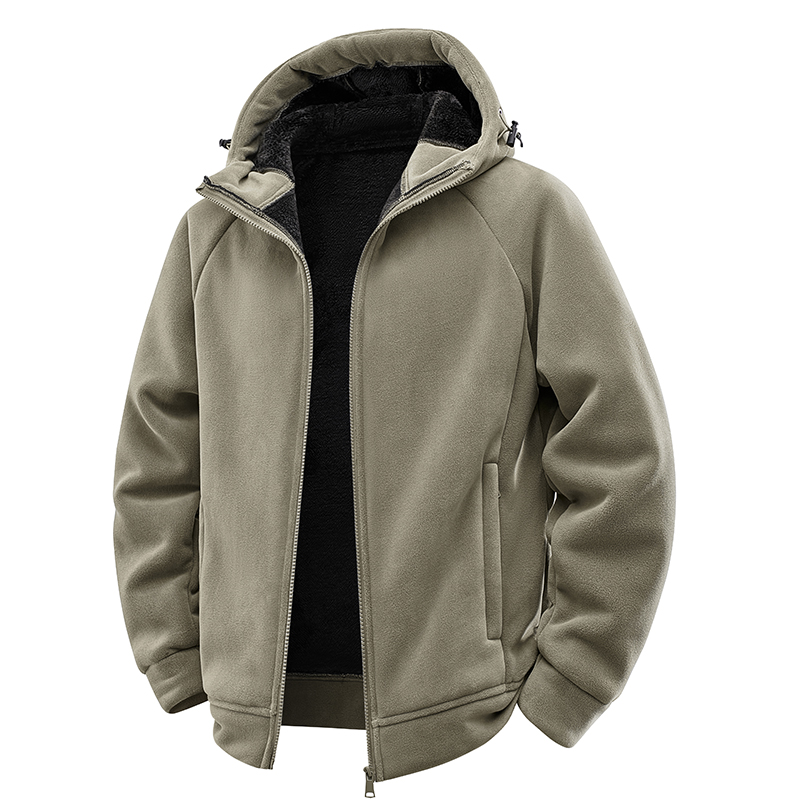 Thick Polar Fleece Jacket Men  - огляд і ціна Windbreaker Men Zip
