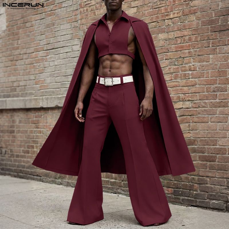 INCERUN Men Sets Solid Color L - огляд і ціна Men'S Fashion Color