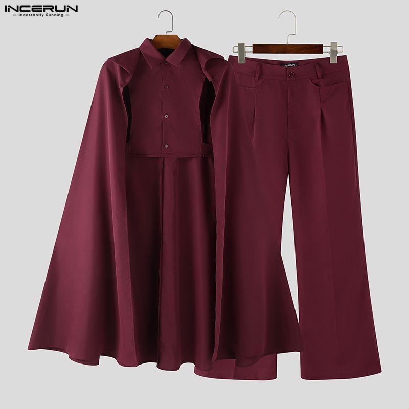 INCERUN Men Sets Solid Color L - огляд і ціна Men'S Fashion Color