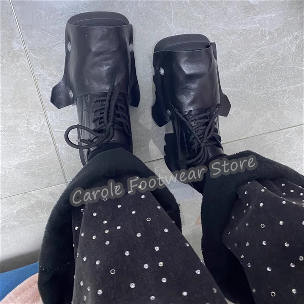 Fashion Square Toe Chunky Bott - огляд і ціна Suede Loafers Men