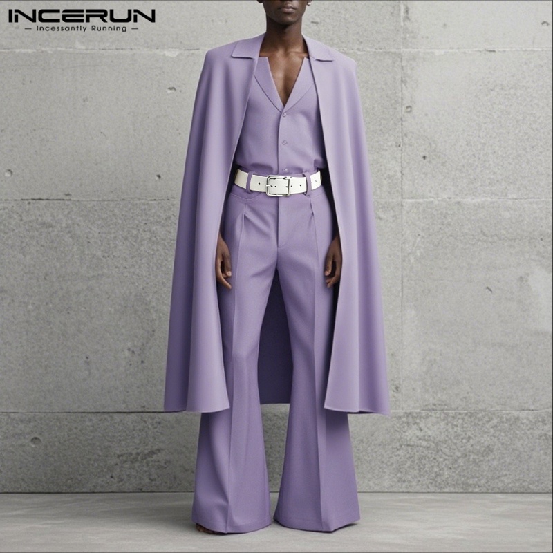 INCERUN Men Sets Solid Color L - огляд і ціна Men'S Fashion Color