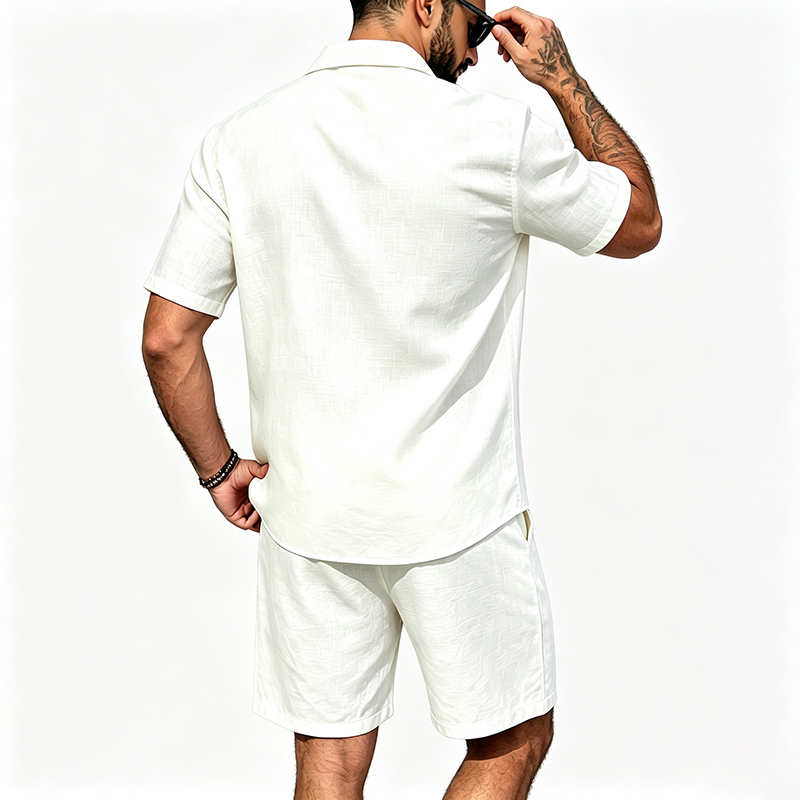 Men Linen Two Piece Outfit Sho - огляд і ціна Men'S Fashion For Summer