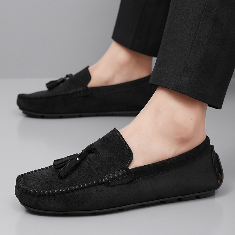 Classic Tassels Men's Loafers  - огляд і ціна Suede Loafers Men