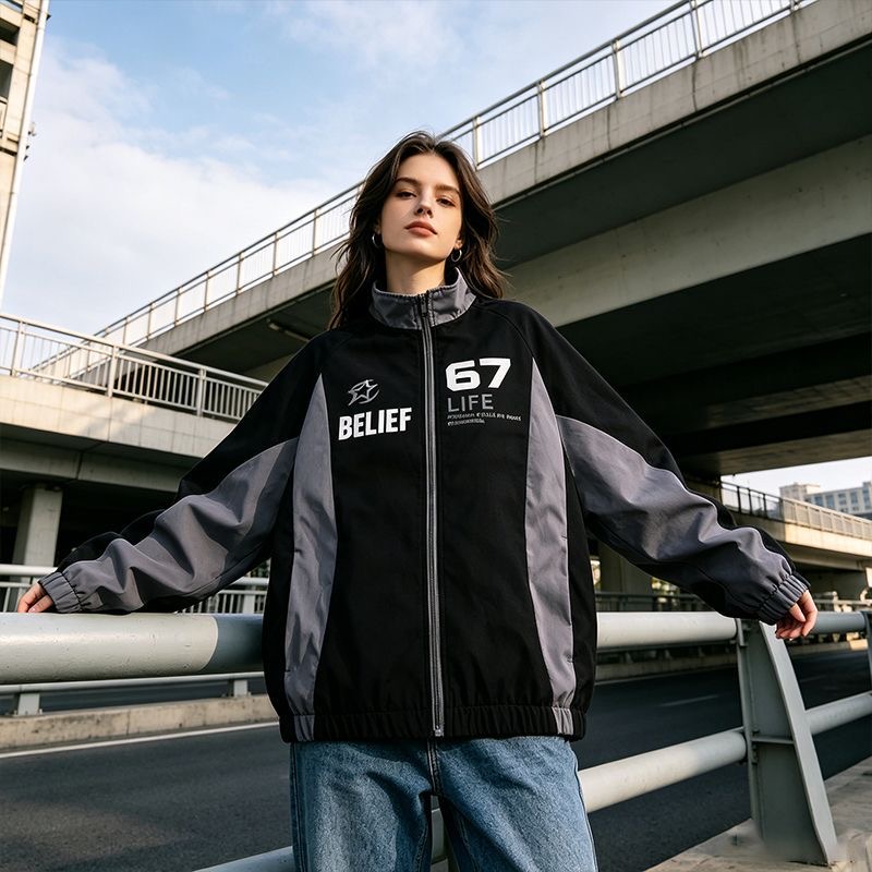 Casual Racing Style Jacket Men - огляд і ціна Windbreaker Men Zip