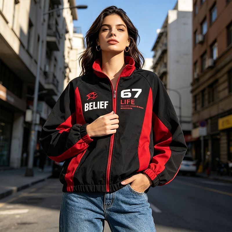 Casual Racing Style Jacket Men - огляд і ціна Windbreaker Men Zip