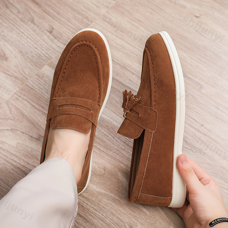 Men Flat Loafers Frosted Suede - огляд і ціна Suede Loafers Men