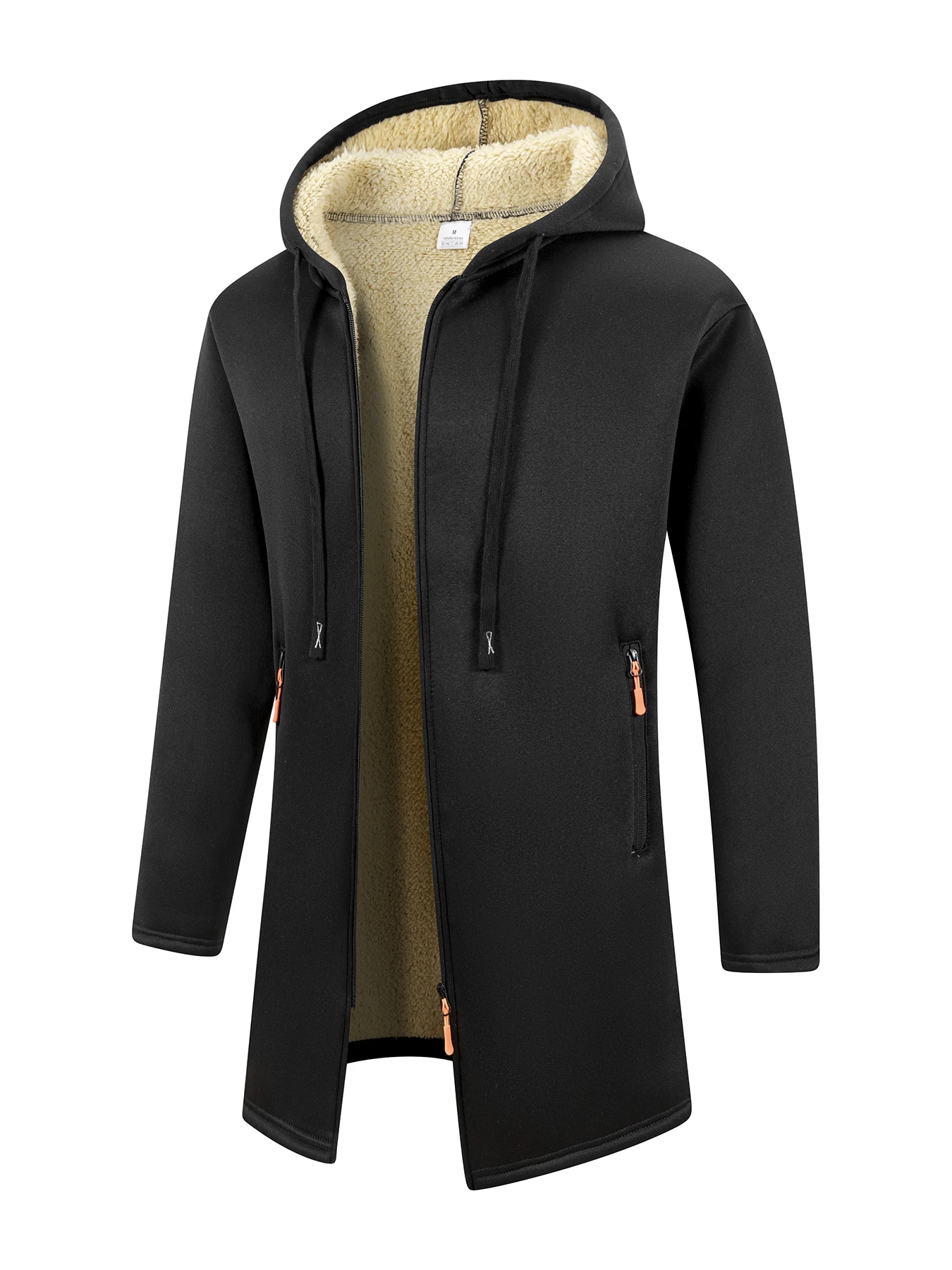 Men's Winter Warm Long Coat Zi - огляд і ціна Windbreaker Men Zip