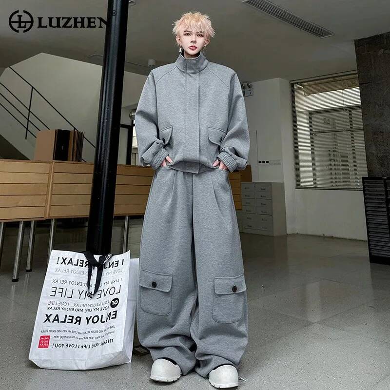 LUZHEN Color Cardigan 2026 PU  - огляд і ціна Men'S Fashion Color