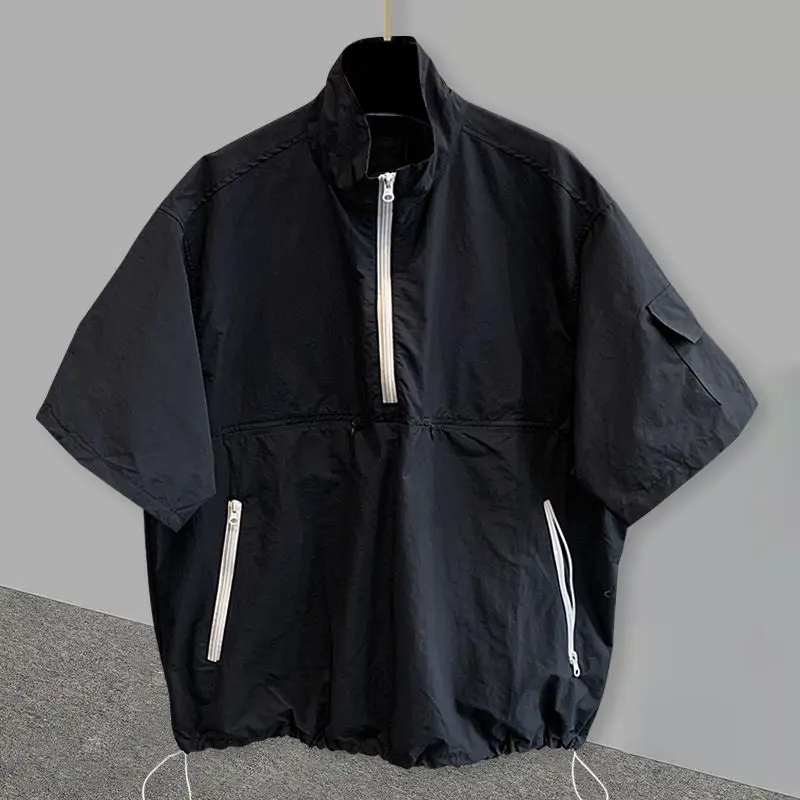 Men Techwear Half‑Zip Short Sl - огляд і ціна Windbreaker Men Zip