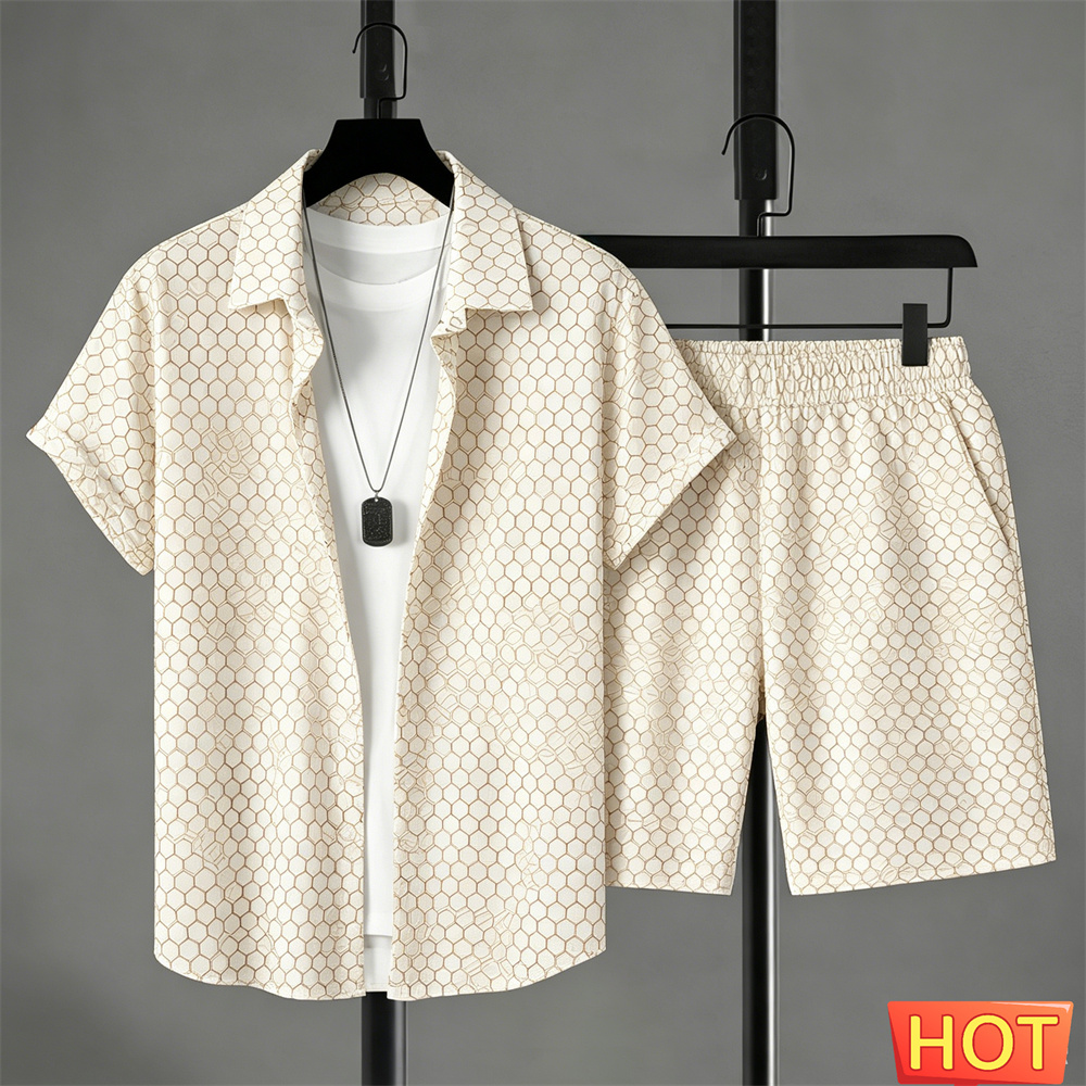 Summer Outfits Man Shirt Set G - огляд і ціна Men'S Fashion Color