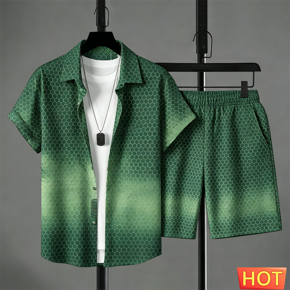Summer Outfits Man Shirt Set G - огляд і ціна Men'S Fashion Color