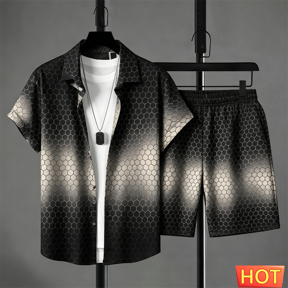 Summer Outfits Man Shirt Set G - огляд і ціна Men'S Fashion Color