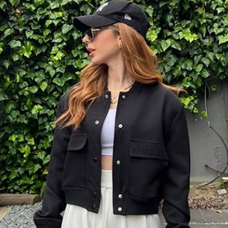 HXAO Women's Bomber Jacket Cro - огляд і ціна Varsity Jacket Letterman