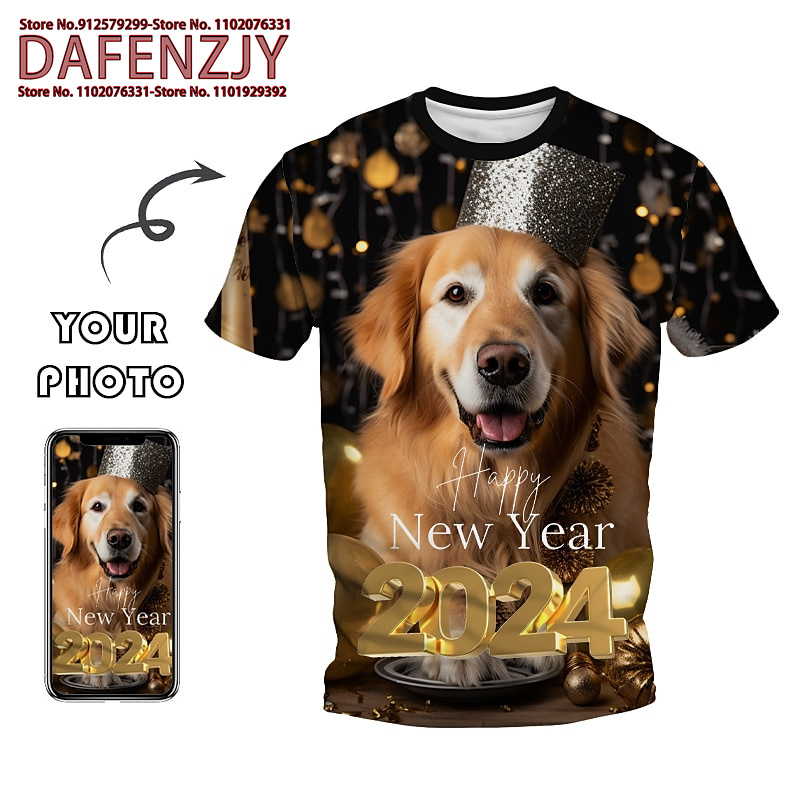 Custom Funny Pet Photo 3D All  - огляд і ціна Mens Fashion Dress Shirts