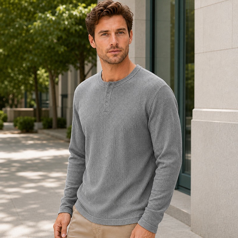 Men's Simple Fashion Long‑Slee - огляд і ціна Men'S Fashion Color