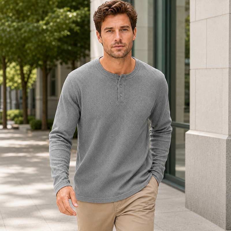 Men's Simple Fashion Long‑Slee - огляд і ціна Men'S Fashion Color