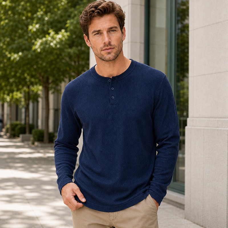 Men's Simple Fashion Long‑Slee - огляд і ціна Men'S Fashion Color