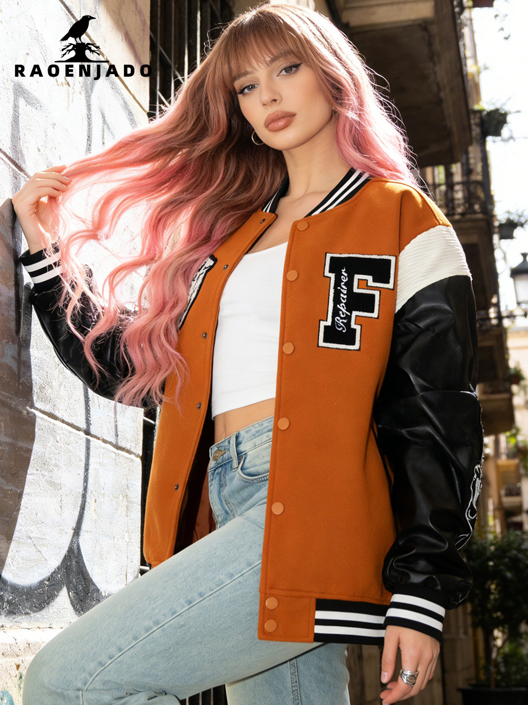 Womens Casual Varsity Jacket B - огляд і ціна Varsity Jacket Letterman