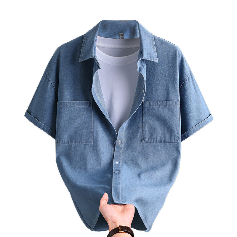 Men's Denim Shirt Summer Fashi - огляд і ціна Mens Fashion Urban