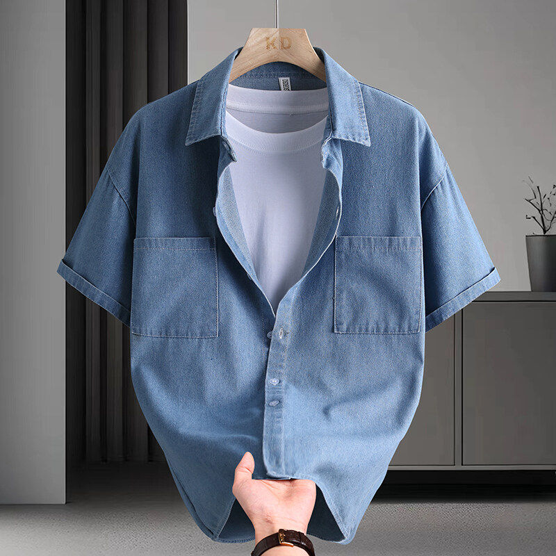 Men's Denim Shirt Summer Fashi - огляд і ціна Mens Fashion Urban
