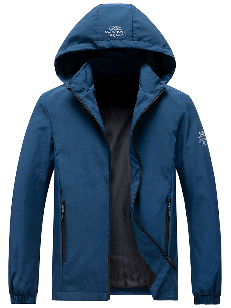 Men Hooded Windbreaker Jacket  - огляд і ціна Windbreaker Men Zip