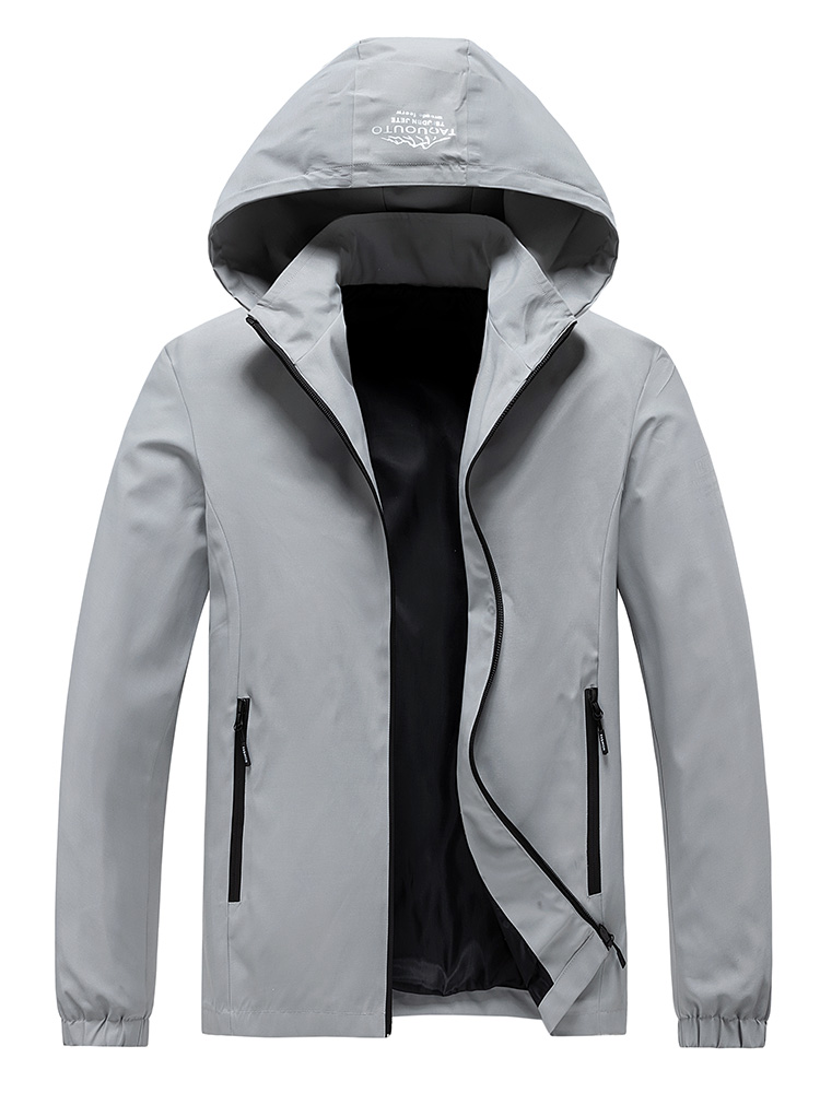 Men Hooded Windbreaker Jacket  - огляд і ціна Windbreaker Men Zip