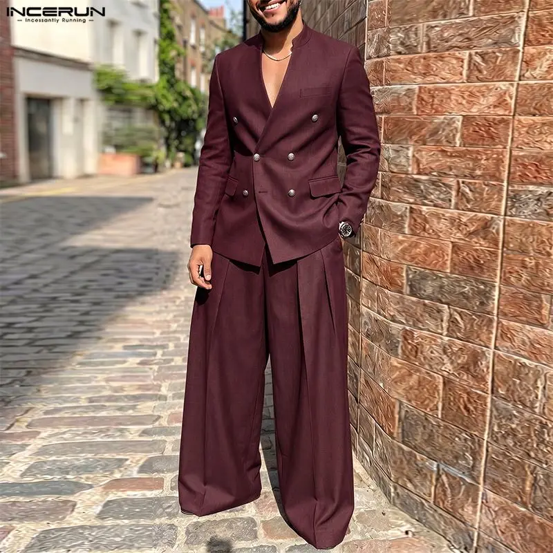 INCERUN Men's Sets Solid Color - огляд і ціна Men'S Fashion Color