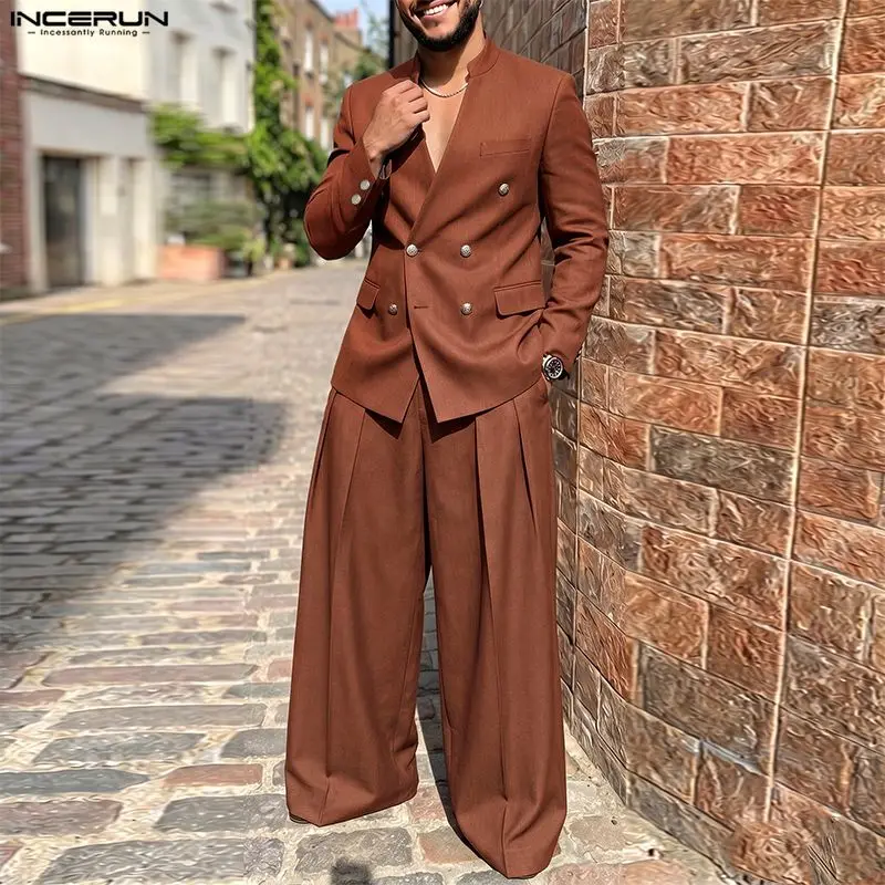 INCERUN Men's Sets Solid Color - огляд і ціна Men'S Fashion Color