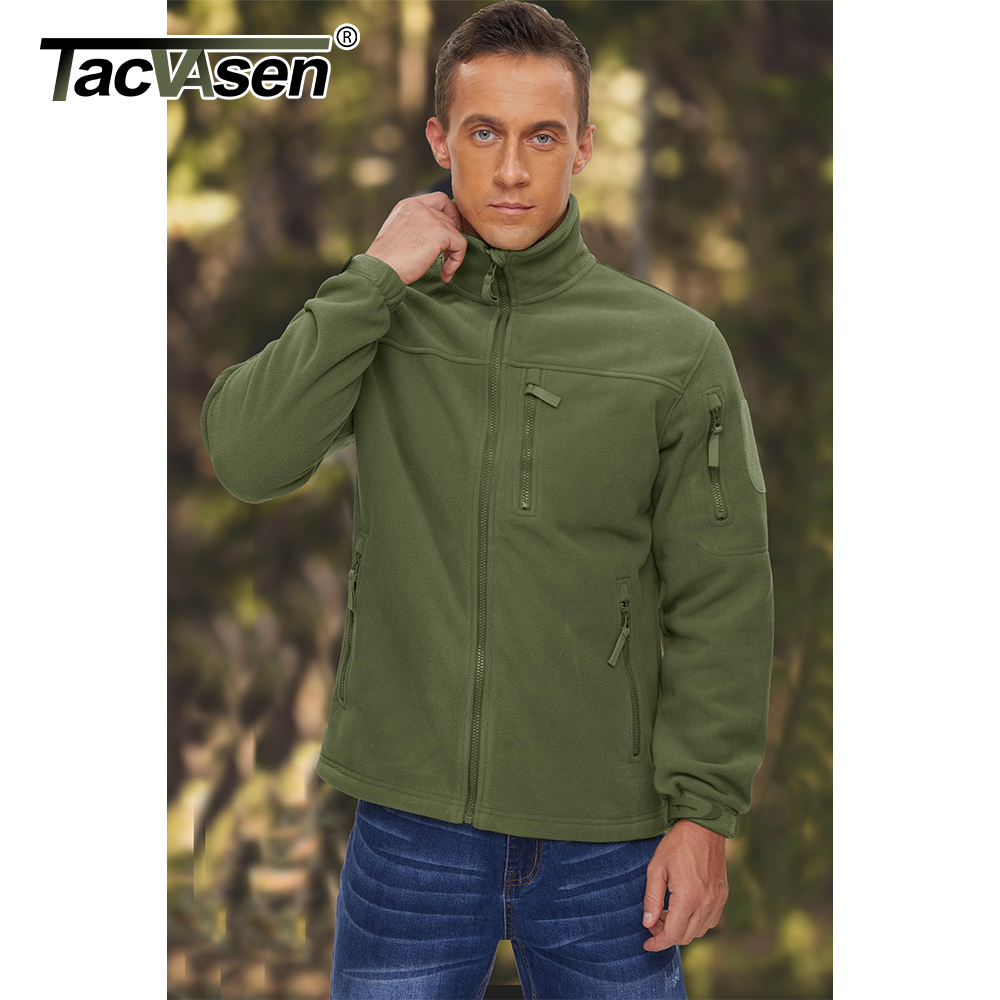TACVASEN Men's Fleece Jacket S - огляд і ціна Windbreaker Men Zip
