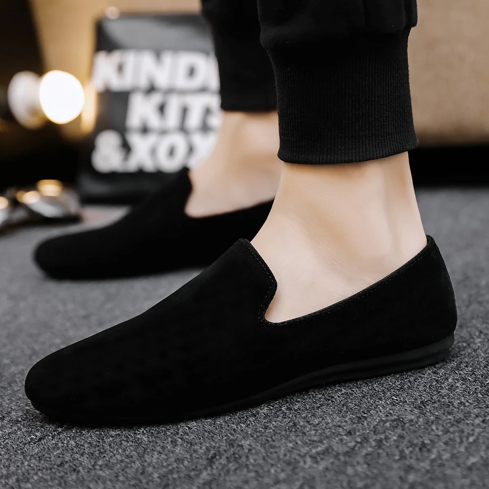 Men's Slip On Loafers Preppy L - огляд і ціна Suede Loafers Men