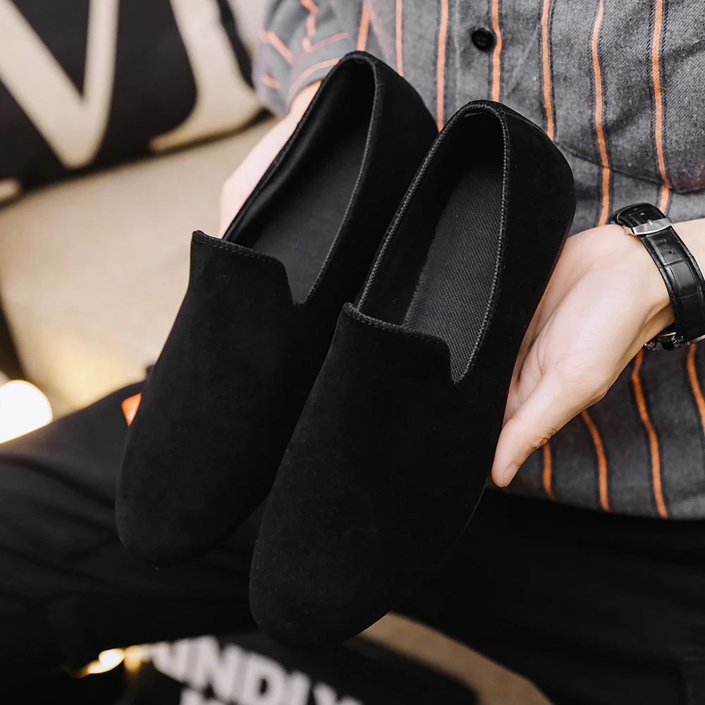 Men's Slip On Loafers Preppy L - огляд і ціна Suede Loafers Men