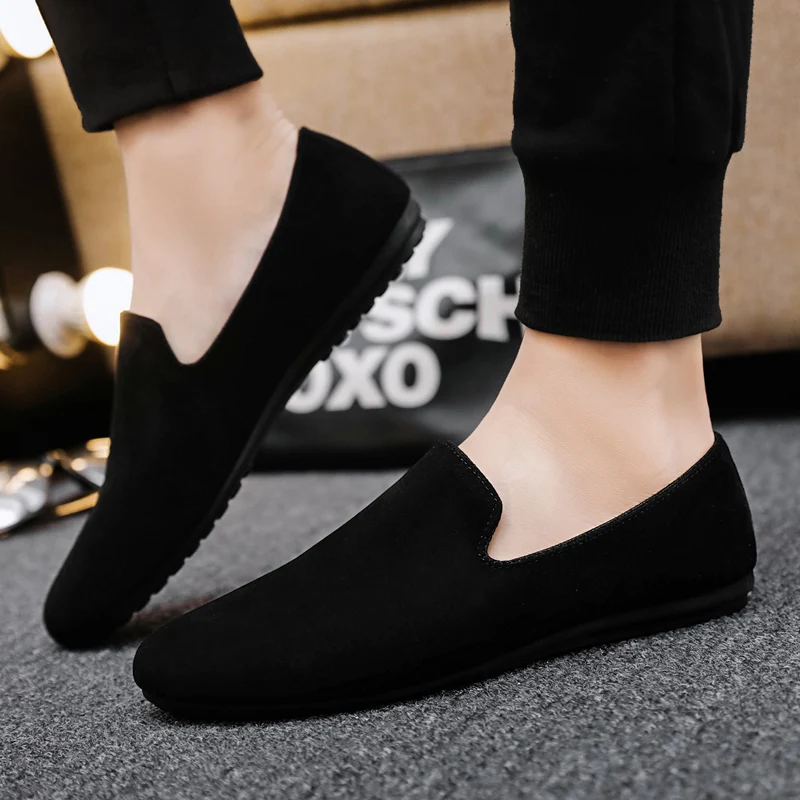 Men's Slip On Loafers Preppy L - огляд і ціна Suede Loafers Men