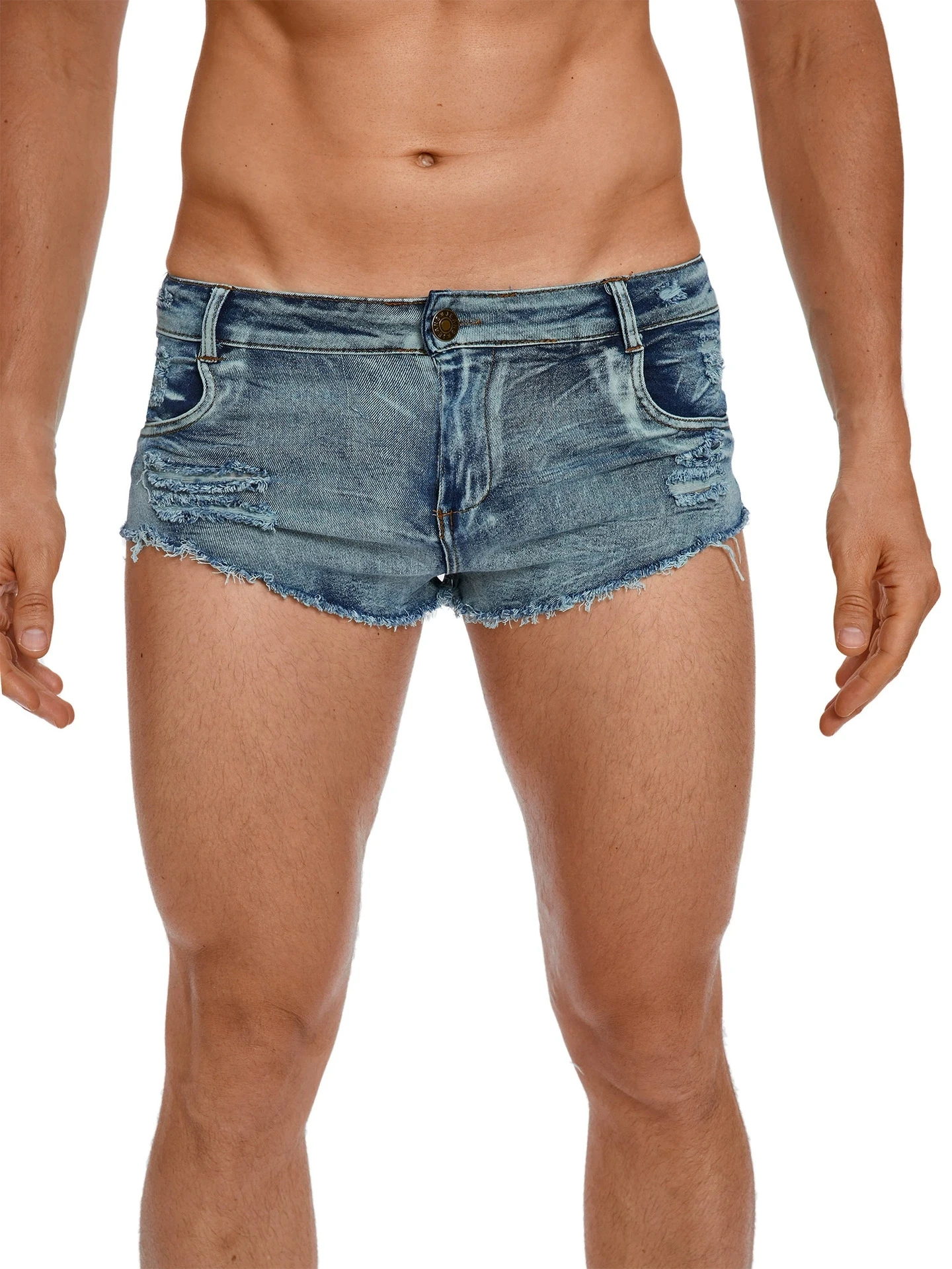 Men's Low Waist Jeans Shorts F - огляд і ціна Men'S Fashion Color