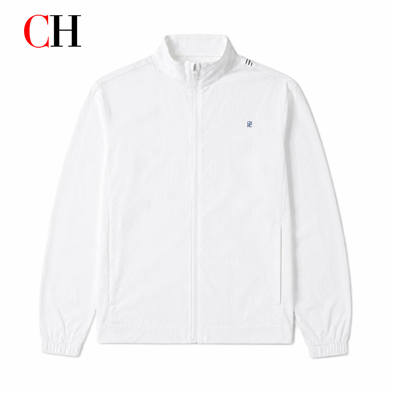 CH Men's White Zip Up Jacket S - огляд і ціна Windbreaker Men Zip