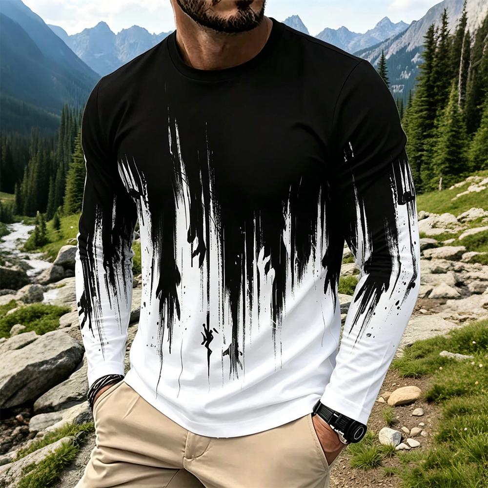 Men's Gradient Ink Splash Long - огляд і ціна Men'S Fashion For Summer