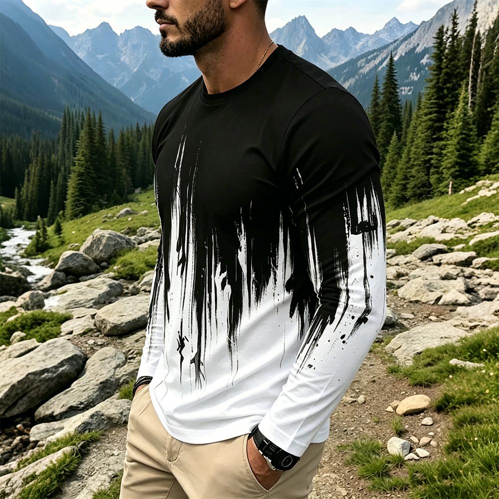 Men's Gradient Ink Splash Long - огляд і ціна Men'S Fashion For Summer