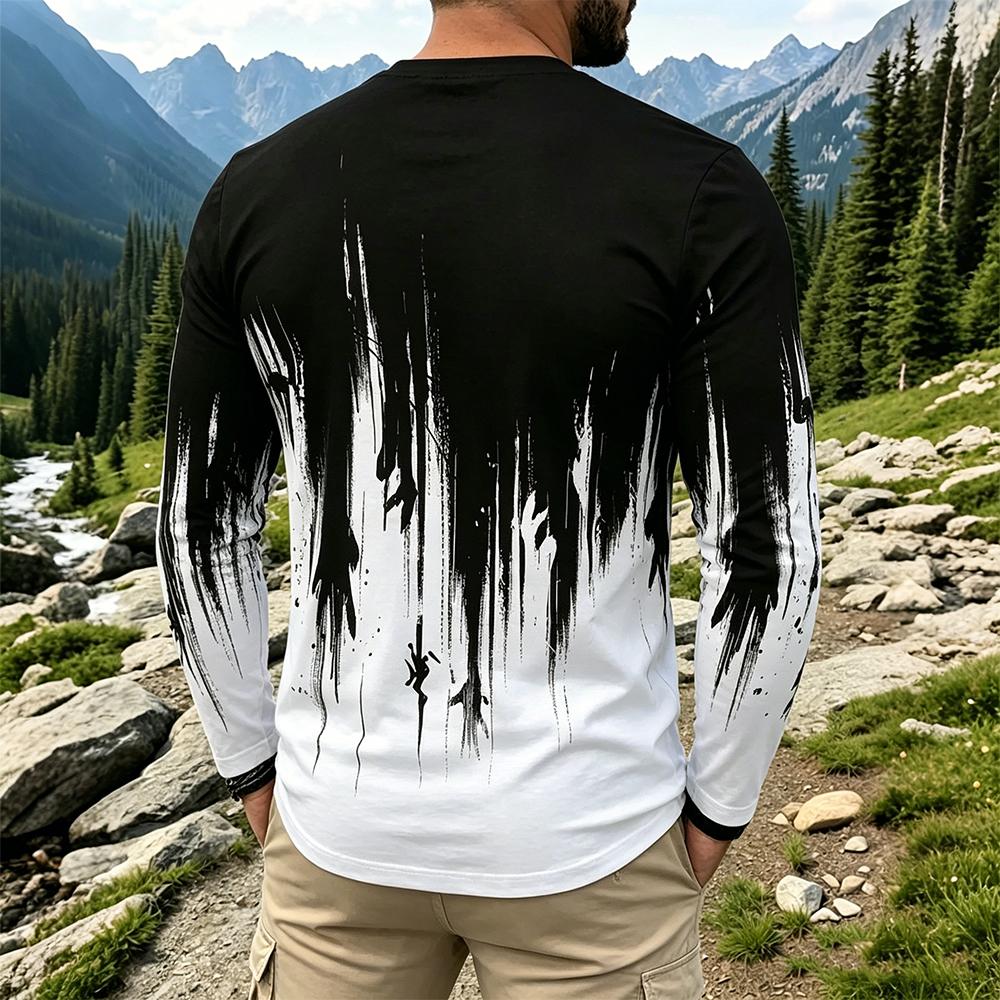 Men's Gradient Ink Splash Long - огляд і ціна Men'S Fashion For Summer
